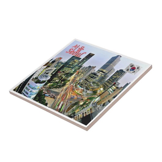 Carreau zKR006 SÉOUL panorama, Corée du Sud, (Côté)