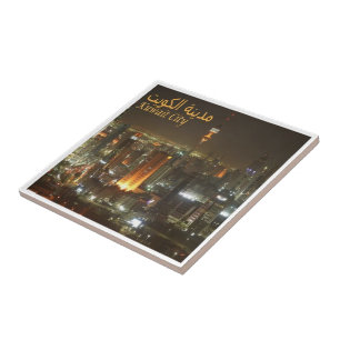 Carreau zKW006 AL KUWAIT, ville de nuit, Asie,