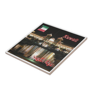 Carreau zKW009 AL KUWAIT, vue ville par nuit, Asie,