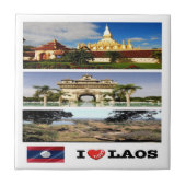 Carreau zLA011 j'adore collage LAOS, Asie, (Devant)