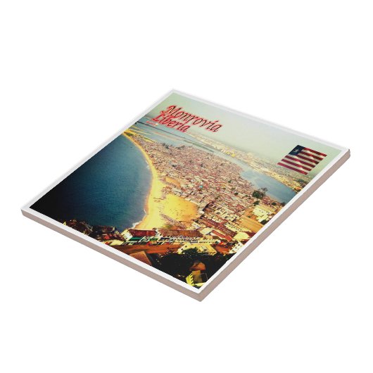 Carreau zLR004 MONROVIA, Panorama, Libéria, Afrique, (Côté)