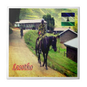 Carreau zLS003 LESOTHO, Basotho Blanket, Afrique, (Devant)