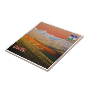 Carreau zLS005 LESOTHO, Paysage, Afrique,