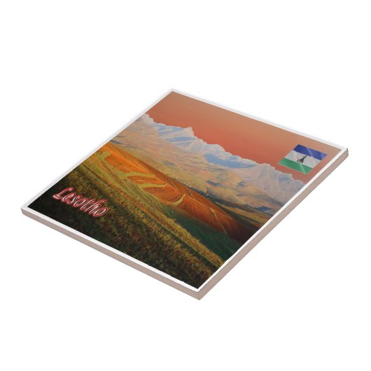 Carreau zLS005 LESOTHO, Paysage, Afrique, (Côté)