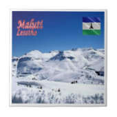 Carreau zLS007 MALUTI, Neige, Lesotho, Afrique, (Devant)