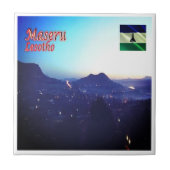 Carreau zLS009 MASERU Night, Lesotho, Afrique, (Devant)