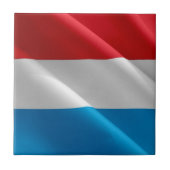 Carreau zLU002 LUXEMBOURG agitant DRAPEAU, (Devant)
