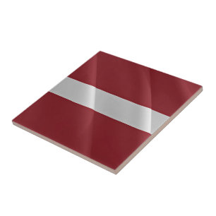 Carreau zLV002 LATVIA agitant le DRAPEAU,