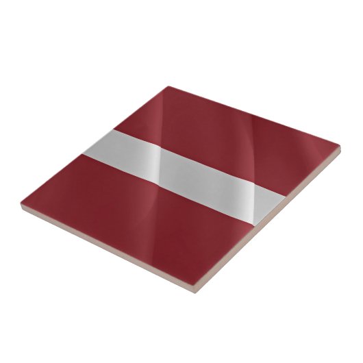 Carreau zLV002 LATVIA agitant le DRAPEAU, (Côté)