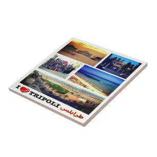 Carreau zLY016 TRIPOLI I Love, Mosaic, Libye,