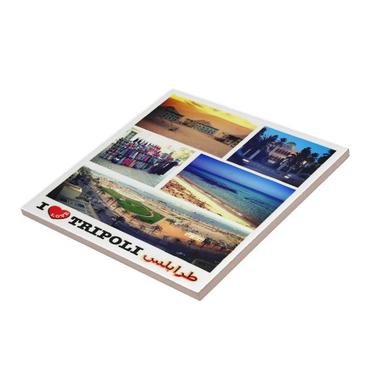 Carreau zLY016 TRIPOLI I Love, Mosaic, Libye, (Côté)