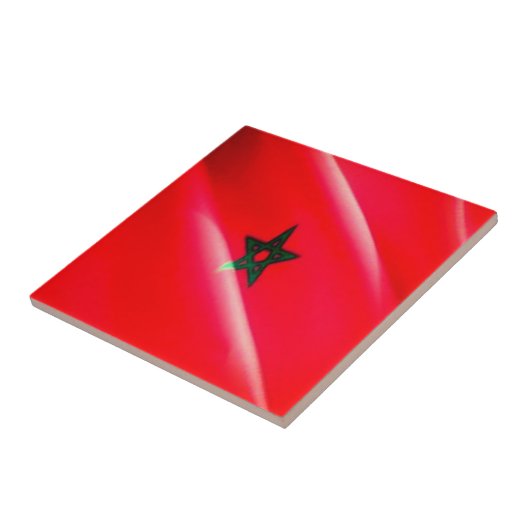 Carreau zMA002 MAROC, Drapeau d'agitation, Afrique, (Côté)