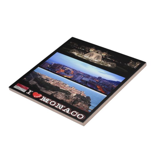Carreau zMC032 MonACO collage "I Love", (Côté)
