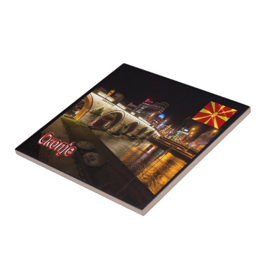 Carreau zMK006 Pont SKOPJE Vardar, (Côté)