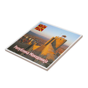 Carreau zMK009 LA FORTERESSE D'OHRID SAMOIL,