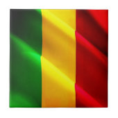 Carreau zML002 MALI, Drapeau agité, Afrique, (Devant)