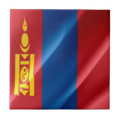 Carreau zMN002 portant un DRAPEAU MONGOL Mongolie, (Devant)