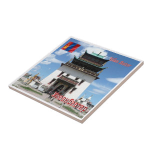 Carreau zMN009 MONASTÈRE DE GANDAN, Mongolie, Asie,