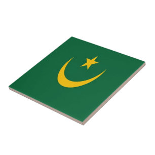 Carreau zMR001 MAURITANIE, Drapeau, Afrique,