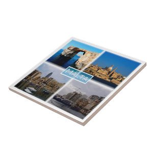 Carreau zMT004 LA VALLETTA SKYLINE, Malte,
