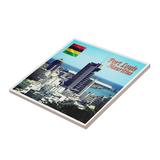 Carreau zMU014 PORT LOUIS, Maurice, Afrique, (Côté)
