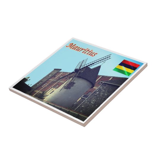 Carreau zMU019 MAURITIUS, Windmill, Afrique, (Côté)