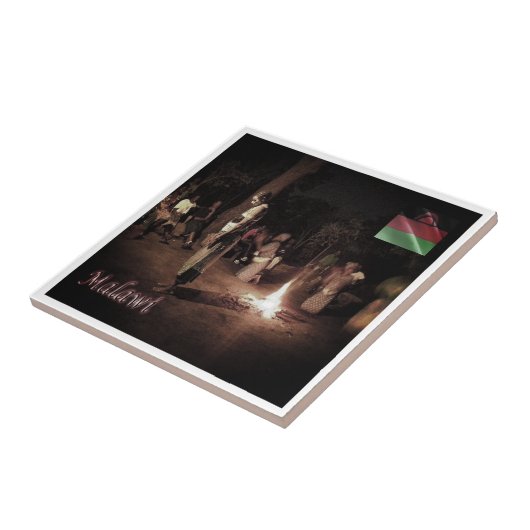 Carreau zMW003 MALAWI, Danse folklorique, Afrique, (Côté)