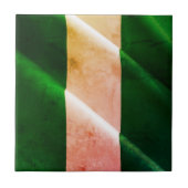 Carreau zNG002 NIGERIA, Drapeau de la vague, Afrique, (Devant)