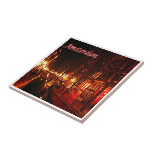 Carreau zNL020 AMSTERDAM nuit paysage, Europe, (Côté)