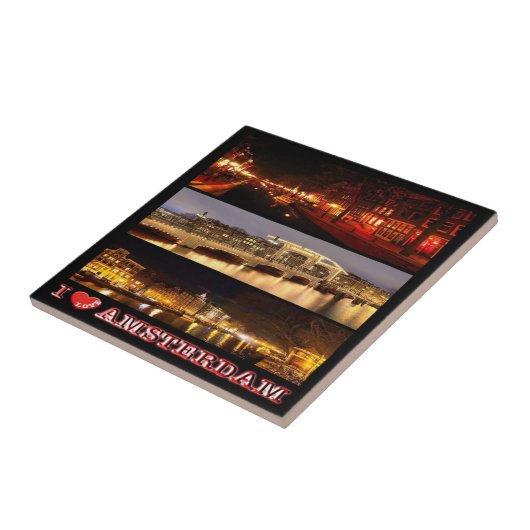 Carreau zNL024 AMSTERDAM "I Love" Pays-Bas, collage, (Côté)