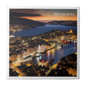 Carreau zNO014 BERGEN par Night, Norvège, Europe, (Devant)