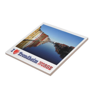 Carreau zNO026 TRONDHEIM "I Love", Norvège, Europe,