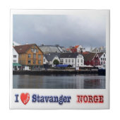 Carreau zNO027 STAVANGER "I Love", Norvège, Europe, (Devant)