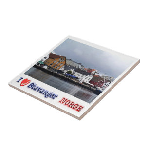 Carreau zNO027 STAVANGER "I Love", Norvège, Europe,