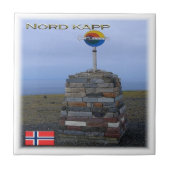 Carreau zNO078 NORD KAPP, Norvège, Europe, (Devant)