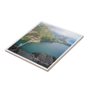 Carreau zNO097 Pont LYSEFJORDEN LYSEFJORD, Norvège,