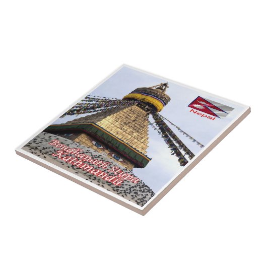 Carreau zNP014 BOUDHANATH STUPA, Katmandou, Népal, (Côté)