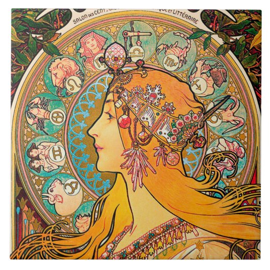 Carreau Zodiac, Mucha (Devant)