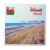 Carreau zOM004 plage de MASCATE, Oman, Asie, (Devant)