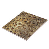 Carreau Zones d'animaux métalliques léopard d'or (Côté)