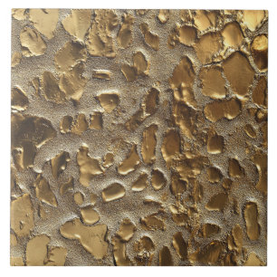 Carreau Zones d'animaux métalliques léopard d'or