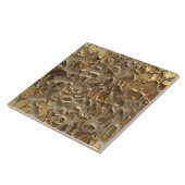 Carreau Zones d'animaux métalliques léopard d'or (Côté)