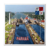 Carreau zPA014 PANAMA, CANAL LOCKS, Amérique, Carrelage en (Devant)