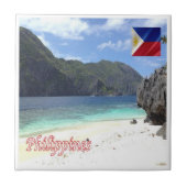 Carreau zPH005 plage de l'ÎLE DE MATINLOC Philippines (Devant)