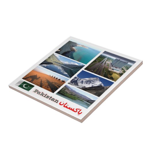 Carreau zPK005 mosaïque du PAKISTAN, Asie, (Côté)