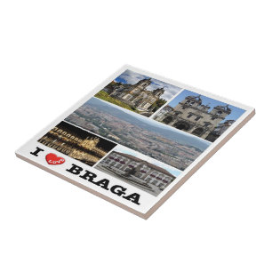 Carreau zPT023 BRAGA "I Love", Portugal, Europe,