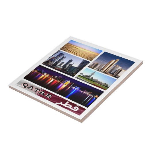 Carreau zQA004 potpourri du QATAR, Asie, (Côté)