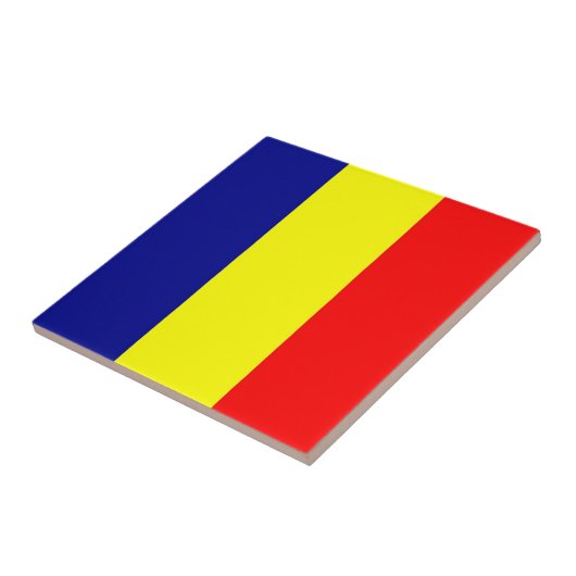 Carreau zRO001 ROUMANIE, DRAPEAU ROUMAIN, (Côté)