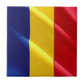 Carreau zRO002 ROUMANIE agitant le DRAPEAU ROUMANIE, (Devant)