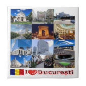Carreau zRO008 BUCHAREST "I Love", Roumanie, Europe, (Devant)